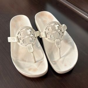 Tory Burch white Miller Cloud Sandals